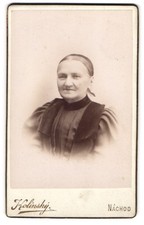 Fotografie Kolinsky, Náchod, Portrait charmante Dame im prachtvollen Kleid 