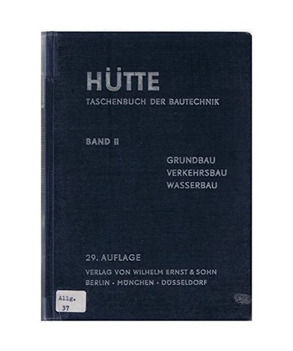 Hütte taschenbuch der - hütte.,