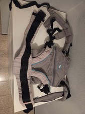 Manduca XT Babytrage (cotton grey/ocean). Für Babys ab 3500 gr