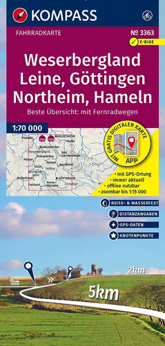 Kompass fahrradkarte 3363 - kompass,