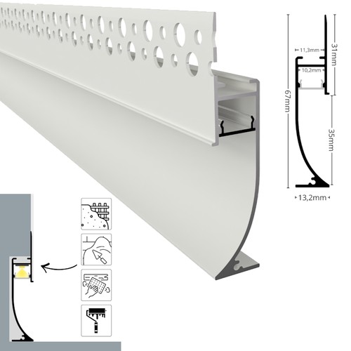 Alu profil trockenbau einbau - alu,