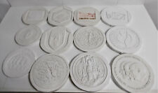 Gips Gießform Gussform Konvolut Guss Latex Silikon Wachs Figuren Wappen 12 Stück