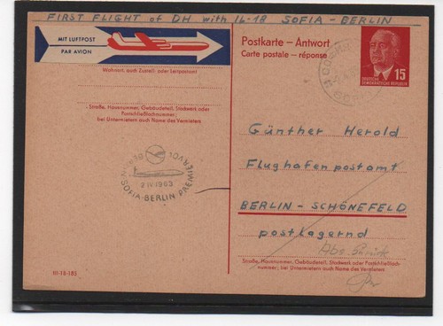 Ddr lufthansa erstflug sofia - ddr,