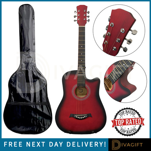 Rote akustikgitarre cutaway - rote,