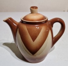 Uralte KLEINE Art Deco BUNZLAU Kaffeekanne Kanne Spritzdekor um 1930 B
