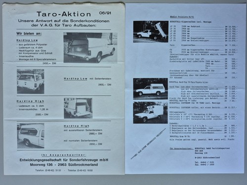 Prospekte taro - "vw,