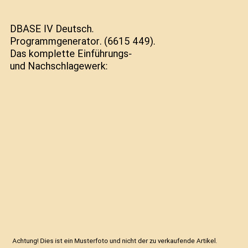 Dbase deutsch - iv,