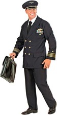 Widmann Pilot Kostüm XL – Uniform Verkleidung für Erwachsene, Fasching geprüft