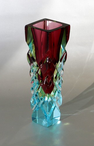 Böhmische exbor blockvase - exbor,