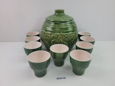 Bowle Set DDR Keramik Grün