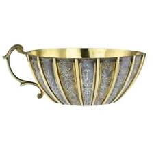 Antike osmanische Silber, Paket vergoldet und Niello Hamam Schale - Mitte 18. Jahrhundert