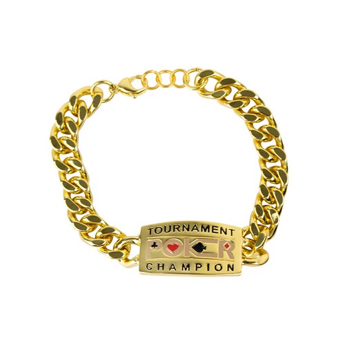 Poker bracelet armband - poker, gold
