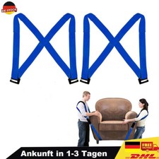 2x Umzug-Tragegurte Tragehilfe Möbeltragegurt Hebe Umzugsgurt Transport Hebegurt