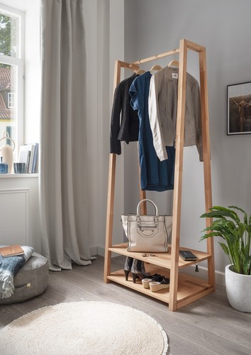Garderobe 85x190cm massivholz - garderobe,