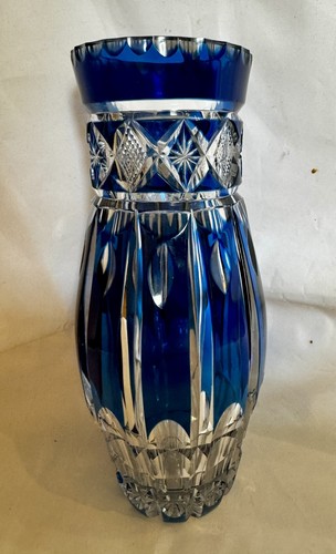 Val saint lambert blaue vase - saint,
