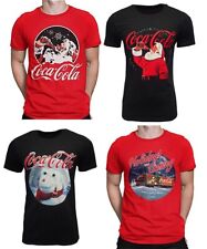 Coca Cola Herren Damen Unisex Xmas Weihnachten T-Shirt Rundhals Kurzarm