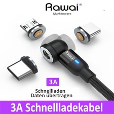 3A Schnell Ladekabel 3 in 1 Magnet für Handy Micro USB Typ C Datenkabel Samsung