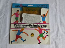 Fussball  Zeichenschablone Magneto 2252 Malschablone ca. 1970 vintage