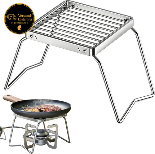Campinggrill edelstahl tragbar - edelstahl,