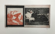 Peter SORGE Farbradierung datiert 70 nummeriert 21/30 signiert