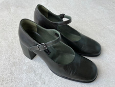 ENRICO ANTINORI Pumps unbnutzt Kalbsleder grün Gr.38 Mary Janes extravag. Absatz