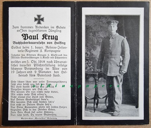 Sterbebild soldat rir - soldat, 1.