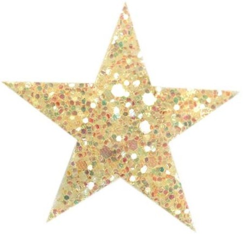 Haarclip stern gelb glitter - haarclip,