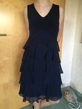 SWING Cocktail-Kleid Abschlussball Konfirmation Jugendweihe Gr. 34 blau NEU