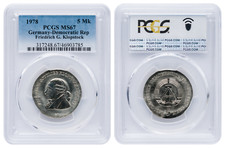 5 Mark DDR 1978 Klopstock PCGS