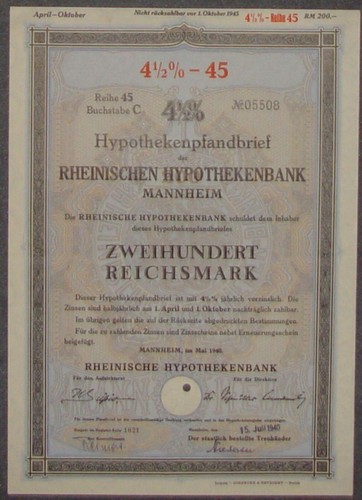 Rheinische hypothekenbank - rheinische,