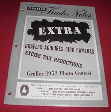 dachbodenfund prospekt heft graflex trade notes 1951 foto kamera alt reklame