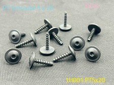 10 St. Verkleidungsschrauben 5x20 für Plastik und Holz schwarz