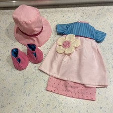 Haba Puppe Kleiderset Sommer 38 cm Kleid Hut Rock Paola Lotta Amelie Fee - TOP