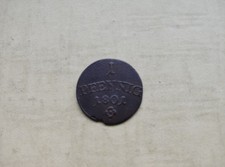 1 Pfennig 1801 Sachsen Weimar Eisenach  Karl  August  1758-1815