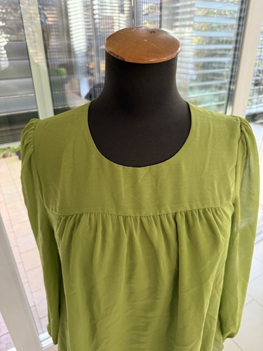Chiffon bluse 36 oliv - bluse,