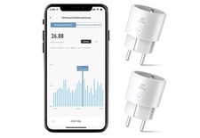 Eightree WLAN Smart Steckdose mit Strommessung Mini Steckdose 2er Pack  ET20