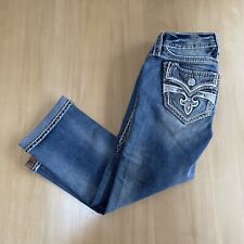 Rock Revival Jeans Capri stitching Ziernähte ausgefallen 3/4 Länge W26 Gr.36