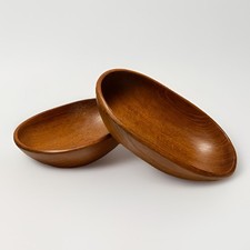 Mid Century Teak Schale Paar