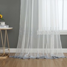 Gardine Raschel Stickerei