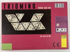 Triomino Domino hoch drei Gesellschaftsspiel von Peri Spiele komplett Vintage