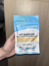 Vita London Vitamin D3 mit Vitamin K2 und Magnesiumglycinat 180 Tabletten