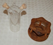 Öl- und Essigkanne aus Glas