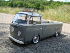 1:18 VW T2 Pritsche mit 15 Zoll Old School Chrom Echt Alu Felgen Tuning Tiefer