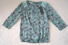 Street One Damen Bluse  Gr. 36, 38 Crash-Effekt geblümt  türkis grau 39,95 € NEU