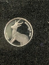 Springbock 0,5 Gramm Platin Münze, 100 Francs Congo