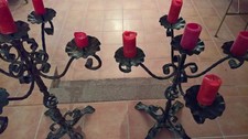 2 Stck. Große Kandelaber Kunstvoll Schmiedeeisen - Hingucker -  Stark reduziert