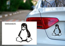 KFZ Aufkleber - LINUX TUX - Pinguin - Open Source Maskottchen-  Autoaufkleber
