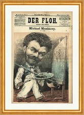 Michael Munkacsy ungarischer Maler Realismus Freskant K&K Der Floh 0534 Gerahmt