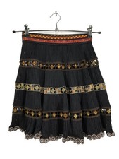 JEAN PAUL GAULTIER Glockenrock Damen Rock Gr. DE 36 schwarz-blassgelb Party-Look