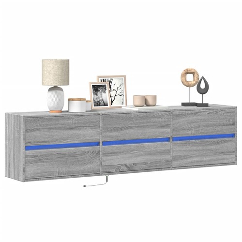 Wandschrank mit led - tv-wandschrank,